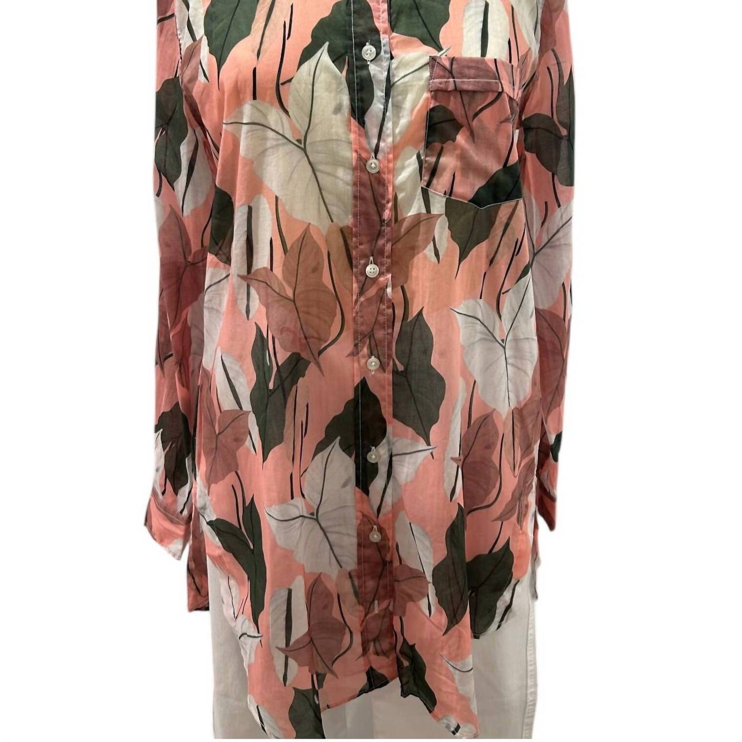 New 0039 Italy Women's Taya Blouse In Pink Multi